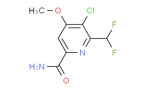 3-Chloro-2-(difluoromethyl)-4-methoxypyridine-6-carboxamide