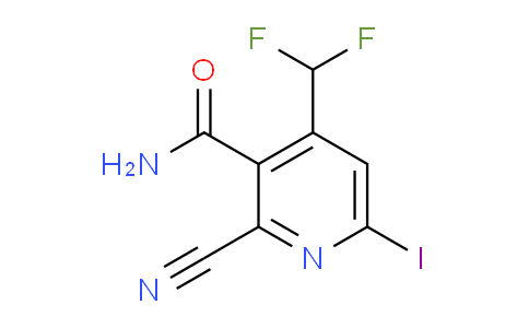 2-Cyano-4-(difluoromethyl)-6-iodopyridine-3-carboxamide