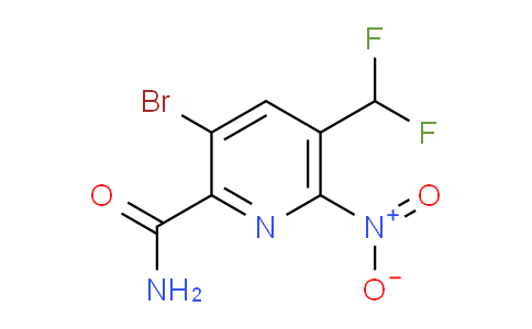 3-Bromo-5-(difluoromethyl)-6-nitropyridine-2-carboxamide