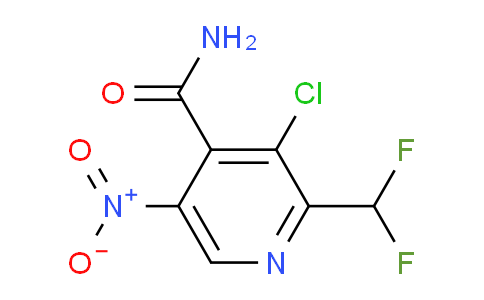 3-Chloro-2-(difluoromethyl)-5-nitropyridine-4-carboxamide