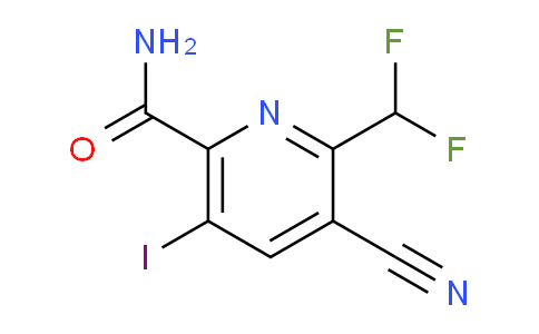 3-Cyano-2-(difluoromethyl)-5-iodopyridine-6-carboxamide
