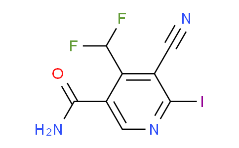 3-Cyano-4-(difluoromethyl)-2-iodopyridine-5-carboxamide