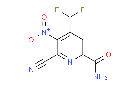 2-Cyano-4-(difluoromethyl)-3-nitropyridine-6-carboxamide