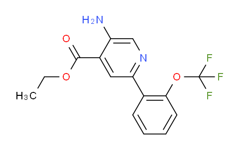 Ethyl 5-amino-2-(2-(trifluoromethoxy)phenyl)isonicotinate