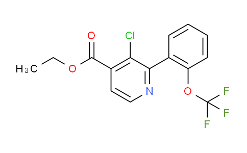 Ethyl 3-chloro-2-(2-(trifluoromethoxy)phenyl)isonicotinate