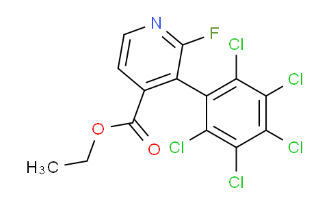 Ethyl 2-fluoro-3-(perchlorophenyl)isonicotinate