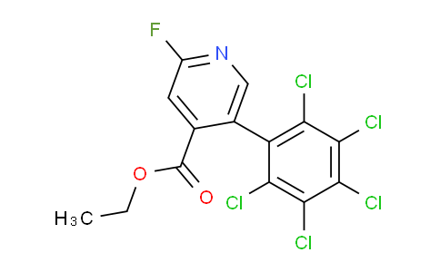 Ethyl 2-fluoro-5-(perchlorophenyl)isonicotinate