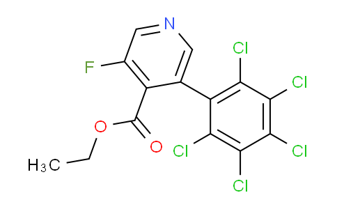 Ethyl 3-fluoro-5-(perchlorophenyl)isonicotinate