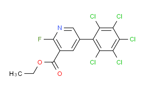 Ethyl 2-fluoro-5-(perchlorophenyl)nicotinate