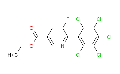 Ethyl 5-fluoro-6-(perchlorophenyl)nicotinate