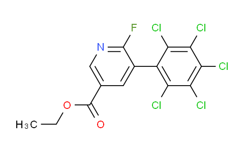 Ethyl 6-fluoro-5-(perchlorophenyl)nicotinate