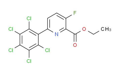 Ethyl 3-fluoro-6-(perchlorophenyl)picolinate