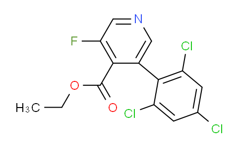 Ethyl 3-fluoro-5-(2,4,6-trichlorophenyl)isonicotinate