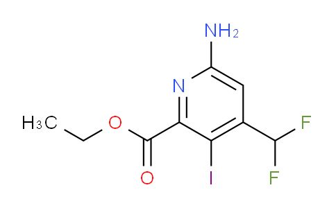 AM95099 | 1805147-22-1 | Ethyl 6-amino-4-(difluoromethyl)-3-iodopyridine-2-carboxylate