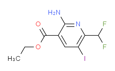 Ethyl 2-amino-6-(difluoromethyl)-5-iodopyridine-3-carboxylate
