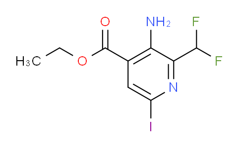 Ethyl 3-amino-2-(difluoromethyl)-6-iodopyridine-4-carboxylate