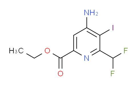 AM95115 | 1805215-85-3 | Ethyl 4-amino-2-(difluoromethyl)-3-iodopyridine-6-carboxylate