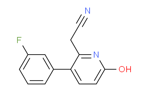 3-(3-Fluorophenyl)-6-hydroxypyridine-2-acetonitrile