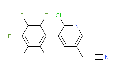 2-Chloro-3-(perfluorophenyl)pyridine-5-acetonitrile