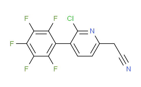 2-Chloro-3-(perfluorophenyl)pyridine-6-acetonitrile