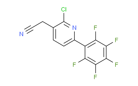 2-Chloro-6-(perfluorophenyl)pyridine-3-acetonitrile