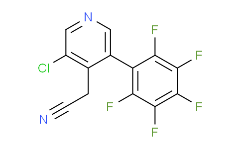 3-Chloro-5-(perfluorophenyl)pyridine-4-acetonitrile