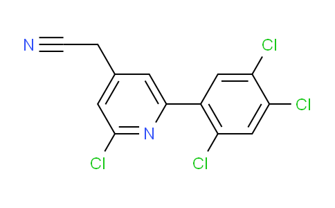 2-Chloro-6-(2,4,5-trichlorophenyl)pyridine-4-acetonitrile