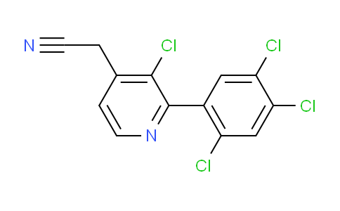 3-Chloro-2-(2,4,5-trichlorophenyl)pyridine-4-acetonitrile