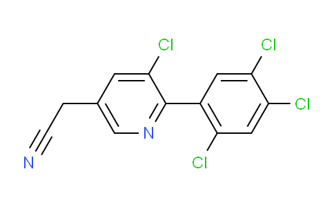 3-Chloro-2-(2,4,5-trichlorophenyl)pyridine-5-acetonitrile