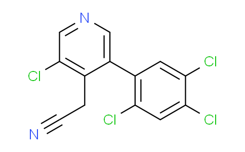 3-Chloro-5-(2,4,5-trichlorophenyl)pyridine-4-acetonitrile