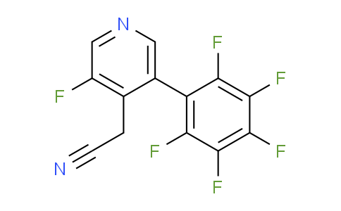3-Fluoro-5-(perfluorophenyl)pyridine-4-acetonitrile