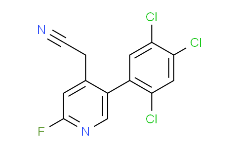 2-Fluoro-5-(2,4,5-trichlorophenyl)pyridine-4-acetonitrile