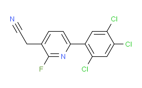 2-Fluoro-6-(2,4,5-trichlorophenyl)pyridine-3-acetonitrile