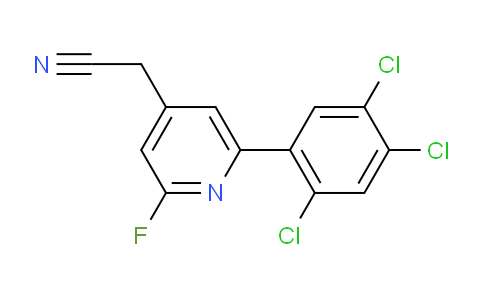 2-Fluoro-6-(2,4,5-trichlorophenyl)pyridine-4-acetonitrile