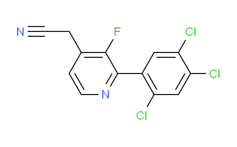 3-Fluoro-2-(2,4,5-trichlorophenyl)pyridine-4-acetonitrile