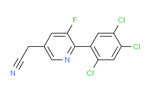 3-Fluoro-2-(2,4,5-trichlorophenyl)pyridine-5-acetonitrile