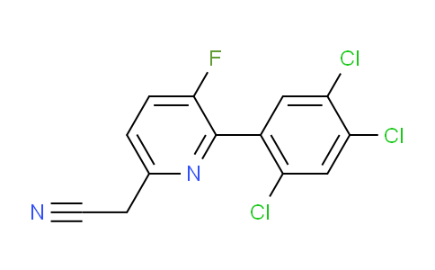 3-Fluoro-2-(2,4,5-trichlorophenyl)pyridine-6-acetonitrile
