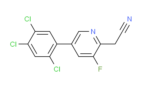 3-Fluoro-5-(2,4,5-trichlorophenyl)pyridine-2-acetonitrile