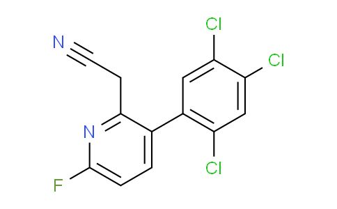 6-Fluoro-3-(2,4,5-trichlorophenyl)pyridine-2-acetonitrile