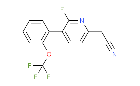 AM96824 | 1261766-15-7 | 2-Fluoro-3-(2-(trifluoromethoxy)phenyl)pyridine-6-acetonitrile