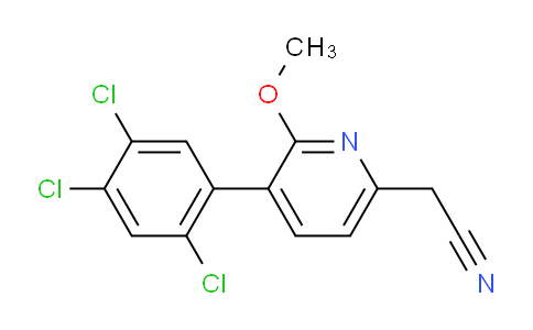 2-Methoxy-3-(2,4,5-trichlorophenyl)pyridine-6-acetonitrile