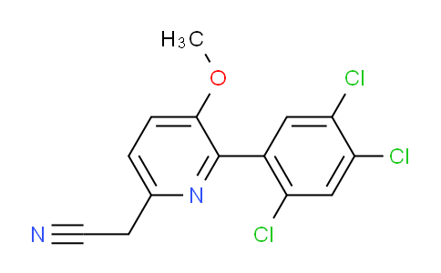 3-Methoxy-2-(2,4,5-trichlorophenyl)pyridine-6-acetonitrile