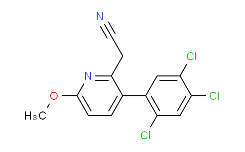 6-Methoxy-3-(2,4,5-trichlorophenyl)pyridine-2-acetonitrile