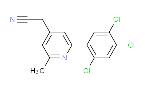 2-Methyl-6-(2,4,5-trichlorophenyl)pyridine-4-acetonitrile