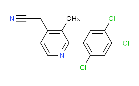 3-Methyl-2-(2,4,5-trichlorophenyl)pyridine-4-acetonitrile
