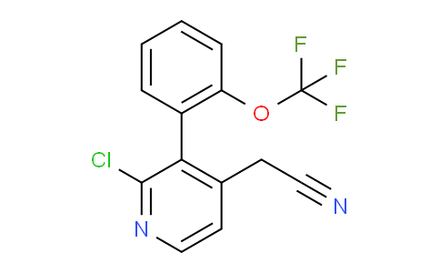 2-Chloro-3-(2-(trifluoromethoxy)phenyl)pyridine-4-acetonitrile