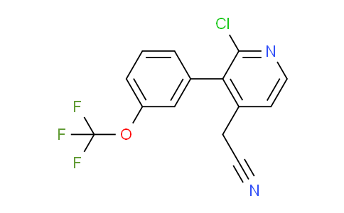 2-Chloro-3-(3-(trifluoromethoxy)phenyl)pyridine-4-acetonitrile