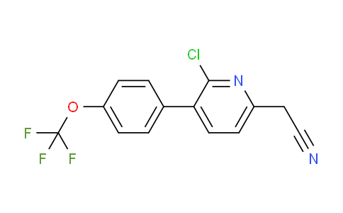 2-Chloro-3-(4-(trifluoromethoxy)phenyl)pyridine-6-acetonitrile