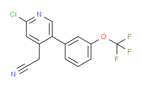 2-Chloro-5-(3-(trifluoromethoxy)phenyl)pyridine-4-acetonitrile
