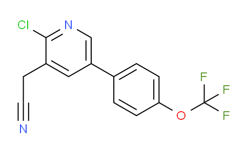 2-Chloro-5-(4-(trifluoromethoxy)phenyl)pyridine-3-acetonitrile